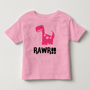 Rawr Dino Pink Toddler T-shirt