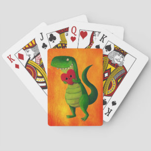 RAWR Dinosaur Love Playing Cards