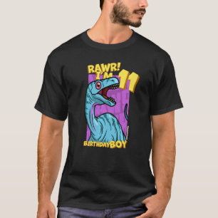 Rawr I'm 11 Birthday Boys 11th Birthday Dino Noasa T-Shirt