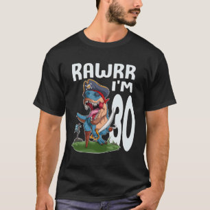 Rawr I'M 30Th Birthday Dinosaur Pirate Dino Lover T-Shirt