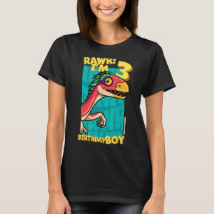 Rawr I'm 3 Birthday Boys 3rd Birthday Dino Deinon T-Shirt