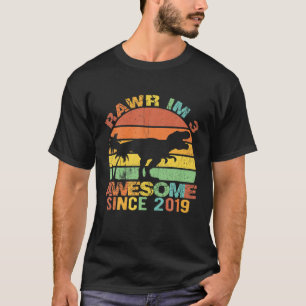 Rawr I'm 3 Dinosaur T Rex 3Rd Birthday Boy Awesome T-Shirt