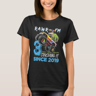 Rawr I'm 3 Monster Truck Dinosaur 3rd Birthday Par T-Shirt