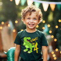 Rawr I'm 4 Cute 4th Birthday Dinosaur Gift