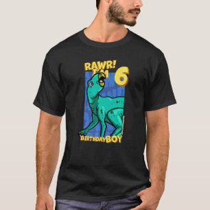 Rawr I'm 6 Birthday Boys 6th Birthday Dino Zephyro T-Shirt