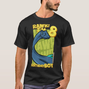 Rawr  I'm 8 Birthday Boys 8th Birthday Dino Quaesi T-Shirt