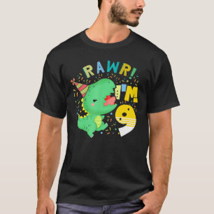 Rawr I'm 9 Dinosaur B Day Party Dino T Rex 9 Years T-Shirt