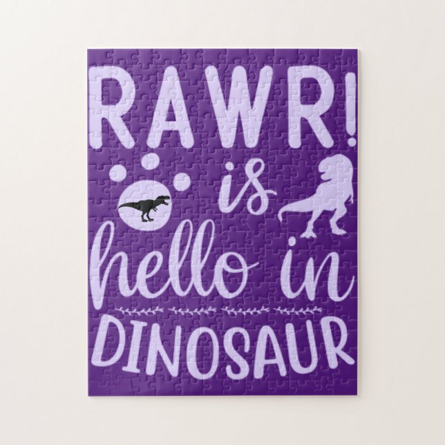 Rawr! Is Hello In Dinosaur  Jigsaw Puzzle (Vertical)