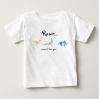 Rawr Means I Love You Dinosaur Green Blue Orange