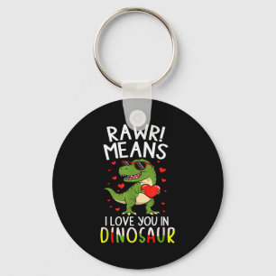 Rawr Means I Love You In Dinosaur Valentine’s Day Keychain