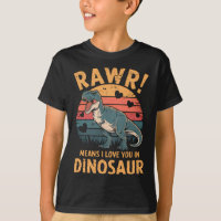 Rawr Means I Love You In Dinosaur Vintage Valentin