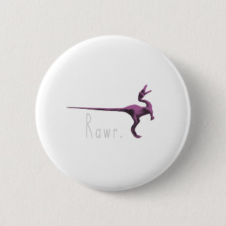 Rawr Pink Dinosaur 2 Inch Round Button