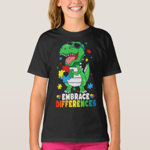 Rawrsomely Different Dinosaur Autism Awareness T-Shirt