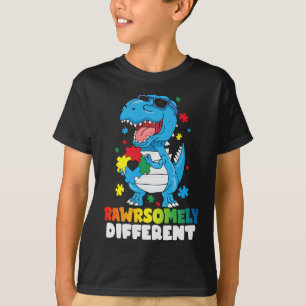 Rawrsomely Different Dinosaur Autism Awareness   T-Shirt
