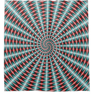 Ray and Spiral Weave in Blue and Red