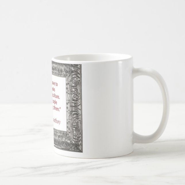 Ray Bradbury Quote About Burning Books Coffee Mug (Right)