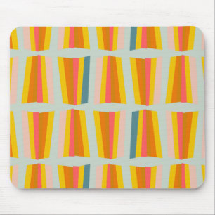 ray citrus gold orange sun ray on vintage blue mouse pad