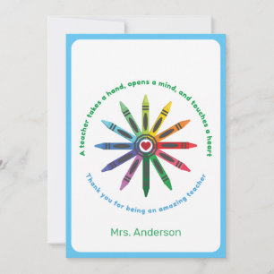 Ray of Crayons / Teacher Appreciation Thank You Ca