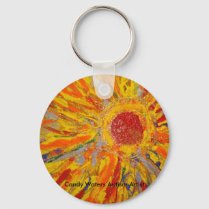 "Ray of Hope" by Candy Waters Autism Artist Keychain