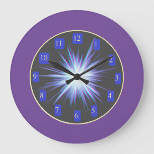 Ray of Light Wall Clock, 10.75" Square Acrylic Large Clock