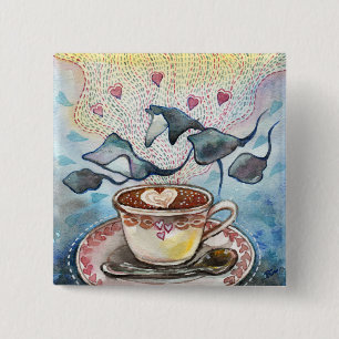 Ray of Love 2 Inch Square Button