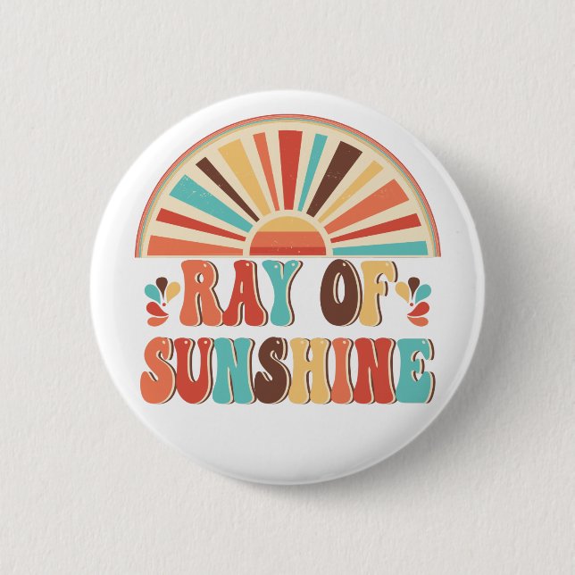 Ray of Sunshine 2 Inch Round Button (Front)