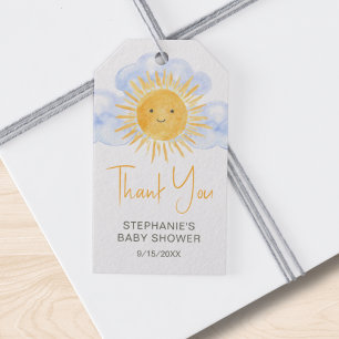 Ray Of Sunshine Baby Shower Thank You Gift Tags