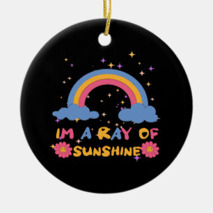 Ray of sunshine ceramic ornament