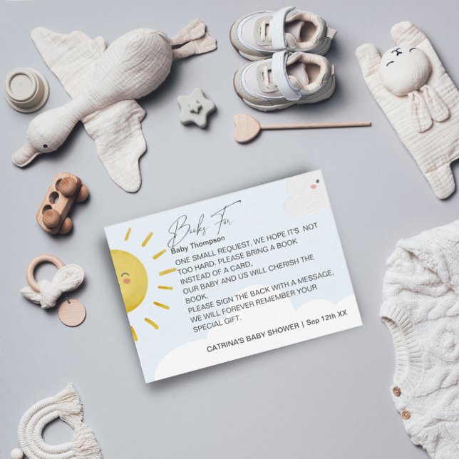 Ray of Sunshine Clouds Boy Books For Baby Small  Enclosure Card (Creator Uploaded)