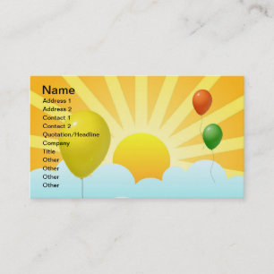 Ray of Sunshine Moderne et Carte de visite des bal