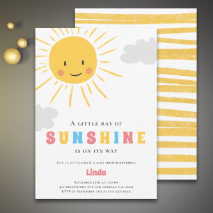 Ray of Sunshine Neutral Baby Shower Invitation