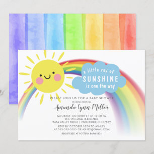 Ray of Sunshine On the Way Invitation Baby shower