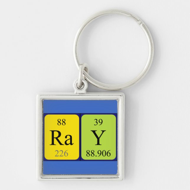 Ray periodic table name keyring (Front)