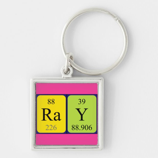 Ray periodic table name keyring (Front)