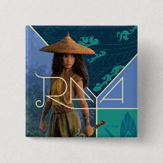 Raya Segmented Collage 2 Inch Square Button
