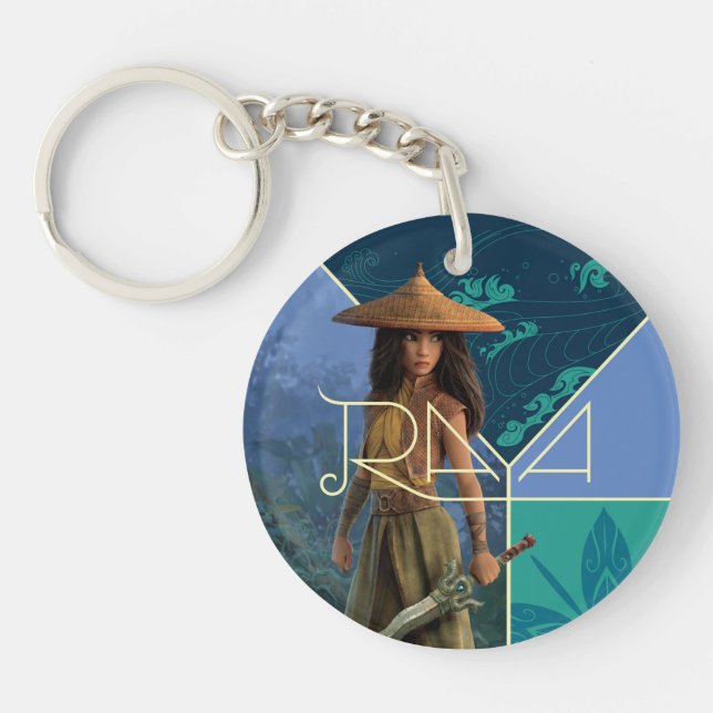 Raya Segmented Collage Keychain (Front)