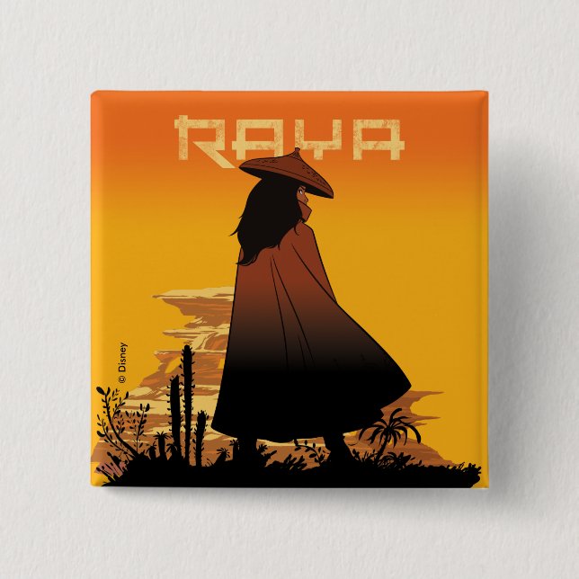 Raya Sunset Graphic 2 Inch Square Button (Front)