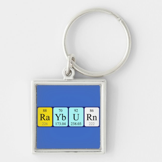 Rayburn periodic table name keyring (Front)