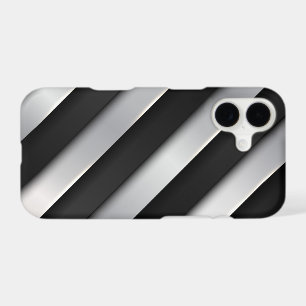 Rayé Noir Et Argent