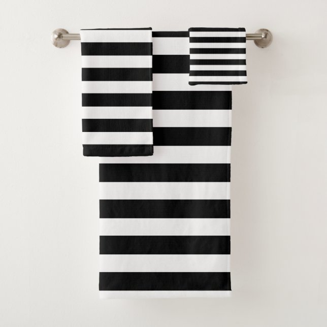 Rayé noir et blanc moderne (En situation)