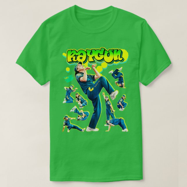 Raygun Breakdancing Moves T-Shirt (Design Front)
