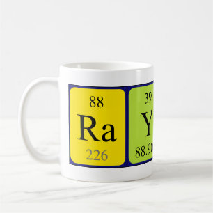Raymon periodic table name mug
