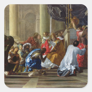 Raymond IV de Saint-Gilles Taking the Cross Square Sticker