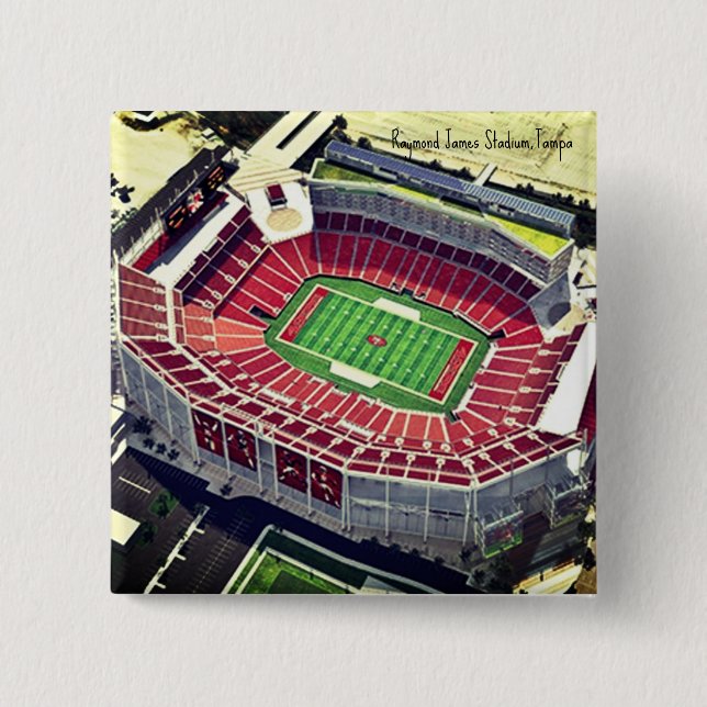 Raymond James Stadium,Tampa,FL 2 Inch Square Button (Front)