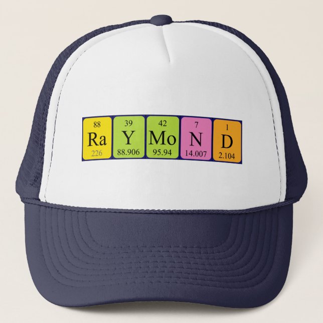 Raymond periodic table name hat (Front)