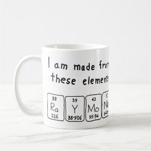 Raymond periodic table name mug