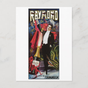 Raymond The Great ~ Magician Vintage Magic Act Postcard