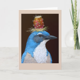 Raymond the western scrub jay card