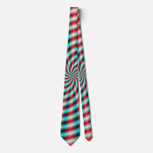 Rayons Turquoise et Rouge cravate