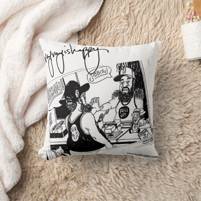 rayrayishappy - Throw Pillow (Blanket)